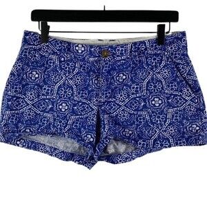 Old Navy Shorts Womens Size 4 Blue Floral Design Pockets Casual